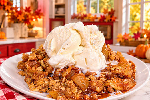 Make this easy Apple Crisp with cinnamon, brown sugar, and a buttery oat crumble topping.