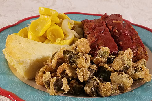 Southern Pan Fried Okra side recipe.