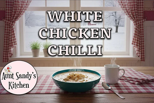 Make Aunt Sandy’s Creamy White Chicken Chili—rich, cozy, and easy. A hearty Southern comfort dinner perfect for game day or busy weeknights.