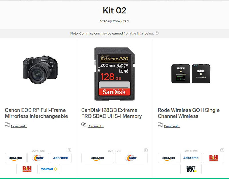 Recommended Video Gear Kit 2 for New Content Creators